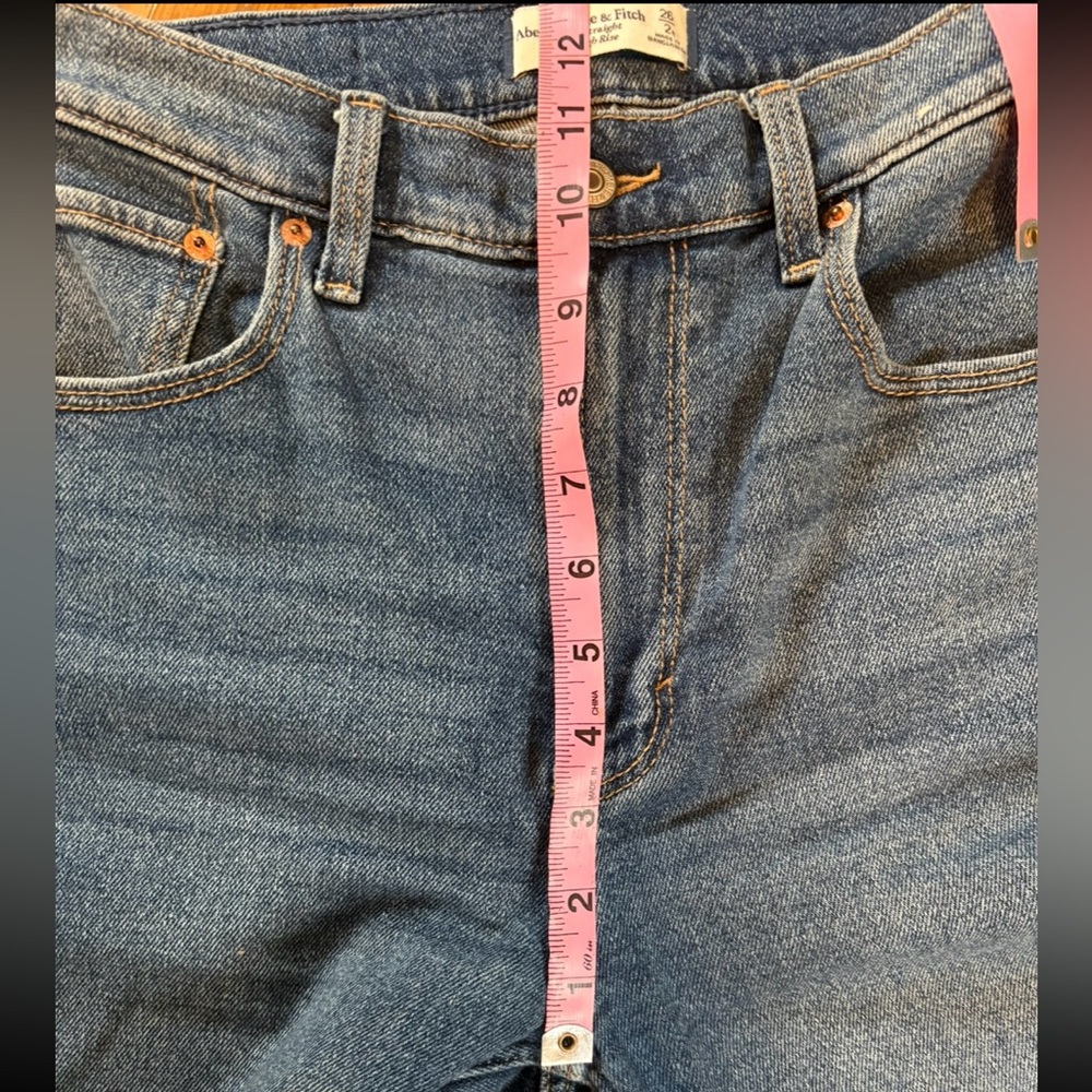 Abercrombie & Fitch 90’s Straight Ultra High Rise Jean Size 2 Regular 26 - Picture 12 of 16